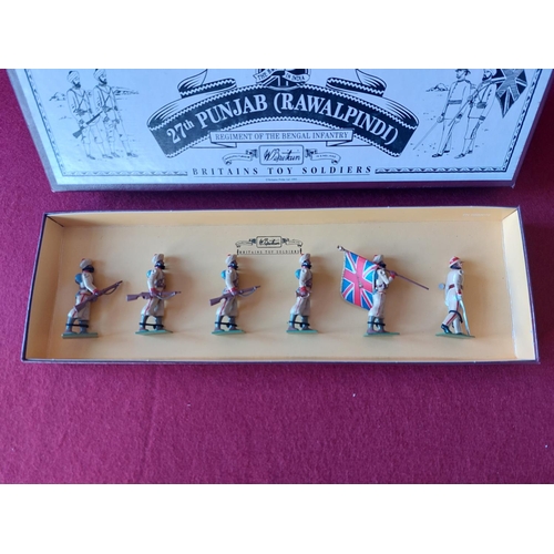 247 - Boxed Britains toy soldiers 27th Punjab Regiment of the Bengal Infantry. Excellent condition.