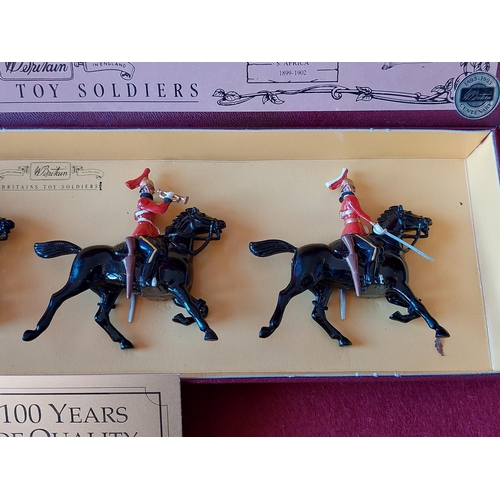 255 - Boxed Britains toy soldiers 5th Dragoon Guards. Excellent condition.