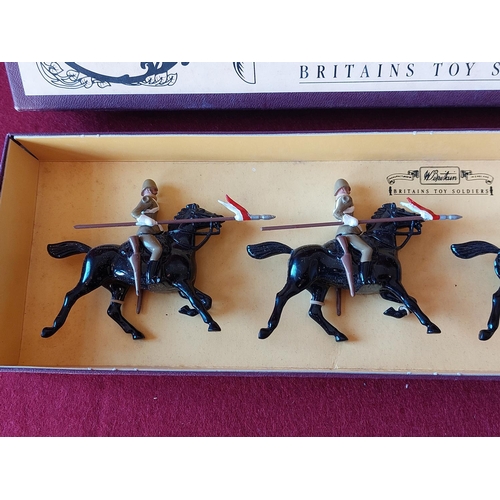 256 - Boxed Britains toy soldiers 21st Lancers. Excellent condition.