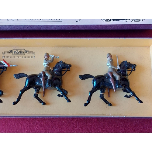 256 - Boxed Britains toy soldiers 21st Lancers. Excellent condition.