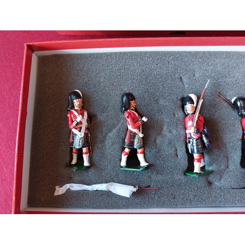 258 - Boxed Britains Hollow Cast Collection Cameron Highlanders. Excellent condition.