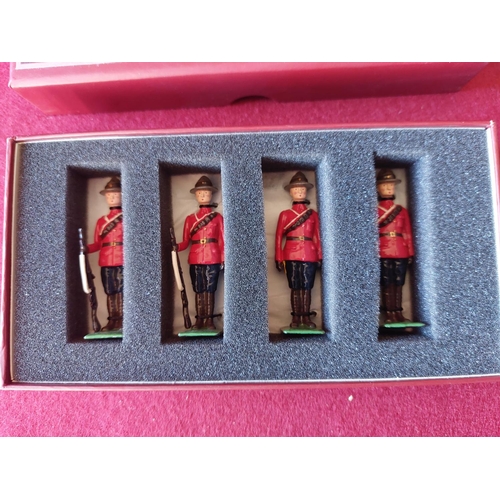 259 - Boxed Britains toy soldiers Royal Canadian Mounted Police. Excellent condition.