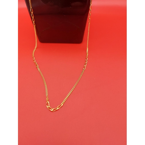 26 - 18ct gold necklace 72cm in length. 6.9 grams