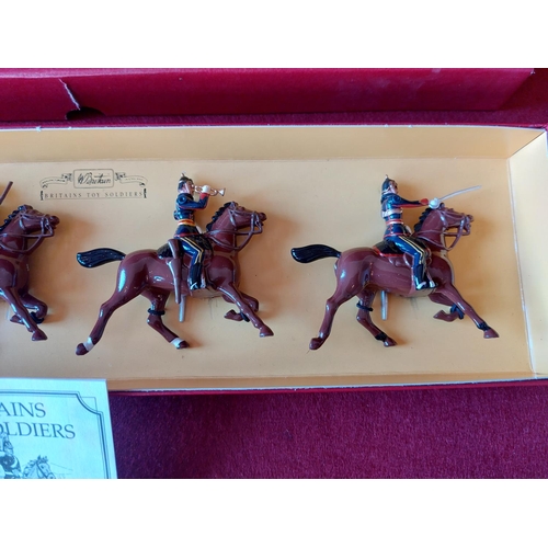 267 - Boxed Britains toy soldiers The Lancashire Yeomanry. Excellent condition.