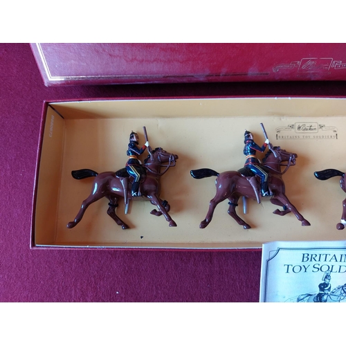 268 - Boxed Britains toy soldiers The Lancashire Yeomanry. Excellent condition.