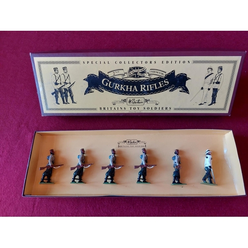 276 - Boxed Britains toy soldiers Gurkha Rifles. Excellent condition.