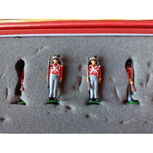 283 - Boxed Britains toy soldiers Hollow Cast 1815 British Infantry with Sergeant. Excellent condition.