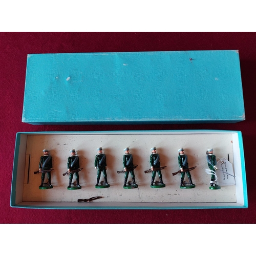 290 - Boxed Bulgarian toy soldiers. One hand broken.