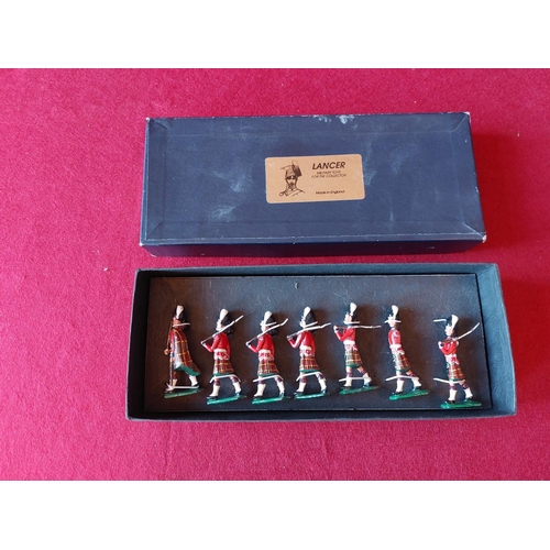 293 - Boxed Lancer toy soldiers. Arm missing from one model.