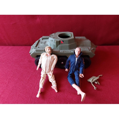 297 - Action Man tank and 2 figures.