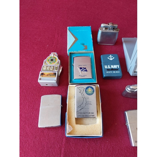 372 - Collection of lighters including Zippo and Ronson