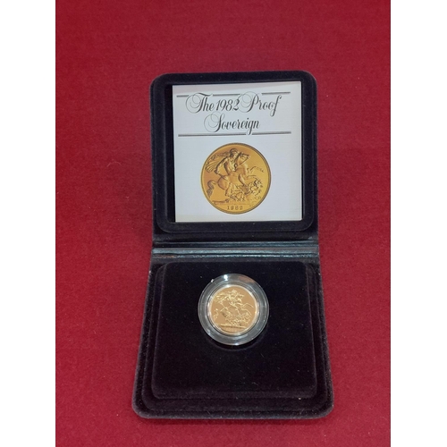 38 - 1982 gold sovereign proof in capsule