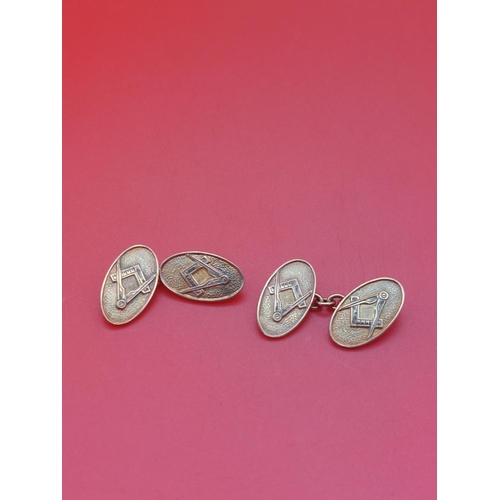 4 - 9ct gold cufflinks 8.3 grams