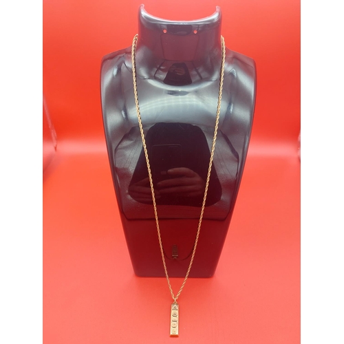 40 - 9ct gold necklace and 9ct gold pendant 9 grams