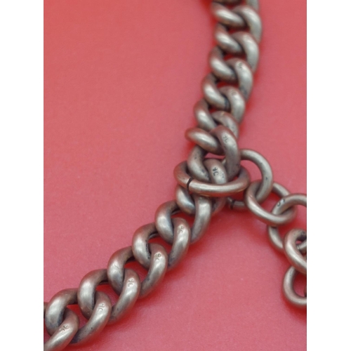 5 - 9ct gold Albert chain 26.5 grams. 32 cm length