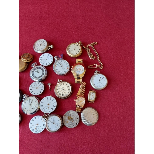 77 - Collection of pocket watches including 2 hallmarked silver pocket watches