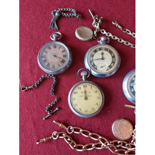 81 - Collection of pocket watches and Albert chains