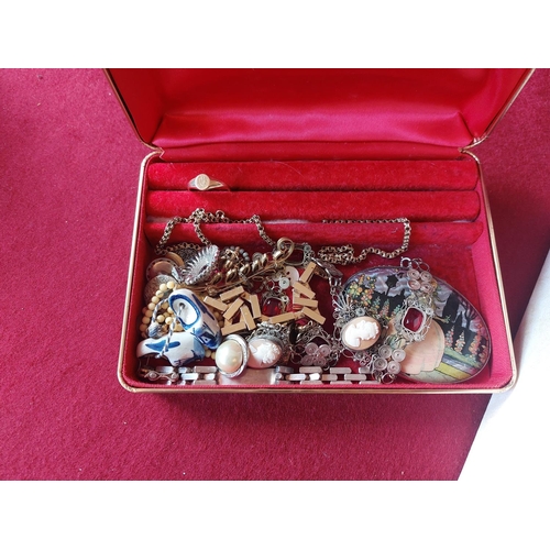 84 - 2 boxes of mixed costume jewellery.