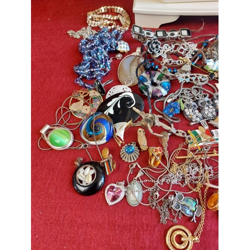 103 - Large collection of costume jewellery not including cabinet.