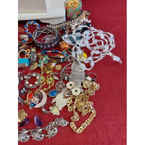 103 - Large collection of costume jewellery not including cabinet.