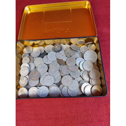 112 - Tin of mixed coins.