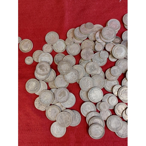 121 - Large collection of half silver coins 1446 grams