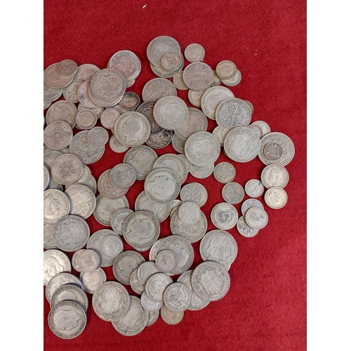 121 - Large collection of half silver coins 1446 grams