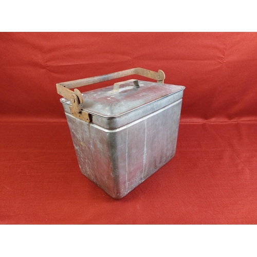 168 - Aluminium container marked with military broad arrow date 1940.