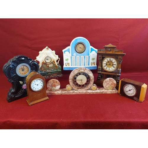 173 - Collection of vintage clocks. A/F