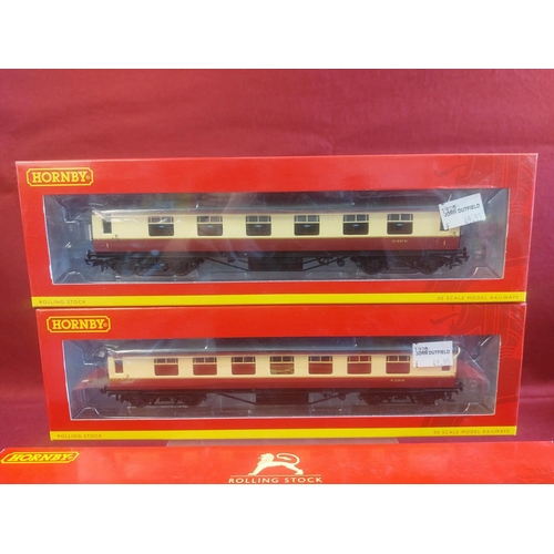 184 - 3 x Mint boxed Hornby 00 gauge Corridor coaches 2 x 1st Class 1 3rd Class R 4447A,R4447B,R4448B.