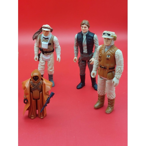 204 - 6 Original Star wars figures Sandman and Jawa dated 1977 and others dated 1980. Jawa has original we... 