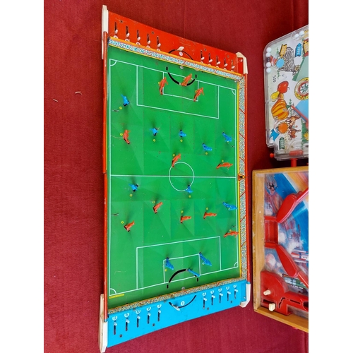 205 - 3 vintage games 2 Bagatelle and 1 Chad Valley Soccer Stadium.