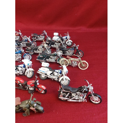 217 - Collection of Harley Davidson models by Maisto 24 in total