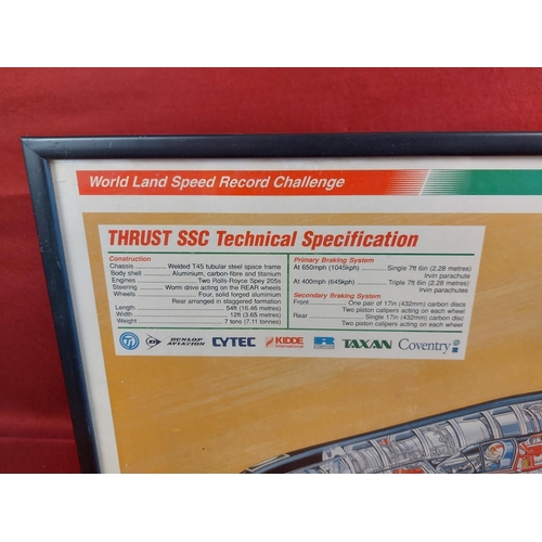 235 - Original Castrol framed Thrust SSC poster.