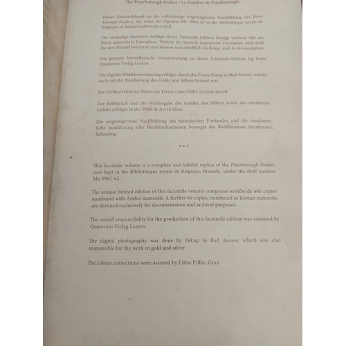 247 - Rare facsimile of The Peterborough Psalter together with the Commentary to the Facsimile Edition. Th... 