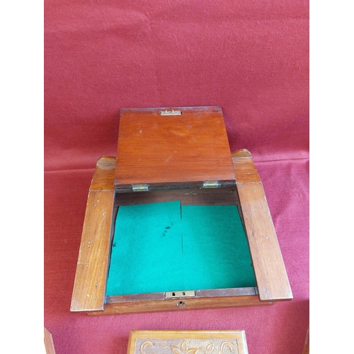 280 - Collection of vintage boxes and writing slope.