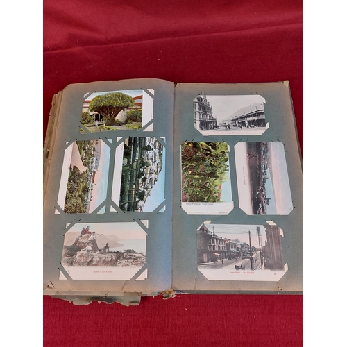 287 - Edwardian postcard album with over 200 post cards