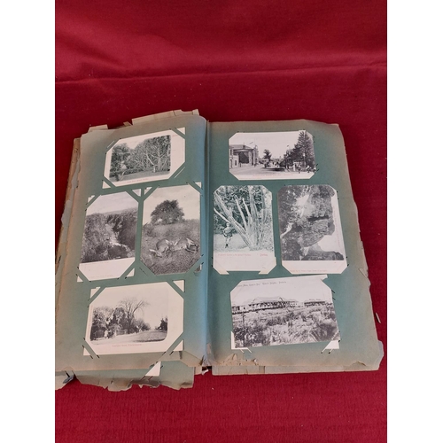 287 - Edwardian postcard album with over 200 post cards