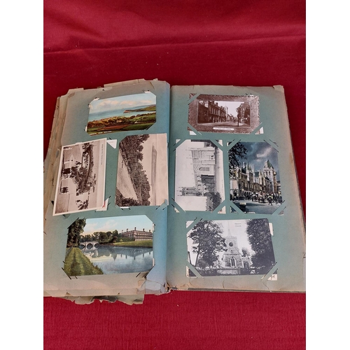 287 - Edwardian postcard album with over 200 post cards