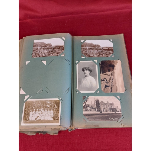 287 - Edwardian postcard album with over 200 post cards