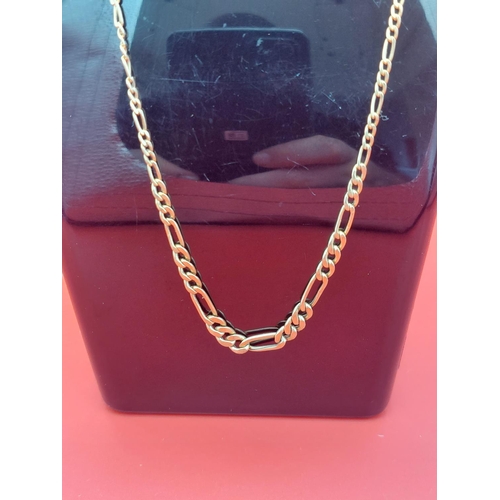 3 - 9ct gold necklace, length 18