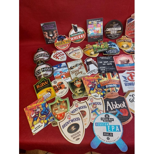 315 - Large collection of beer pump plaques.