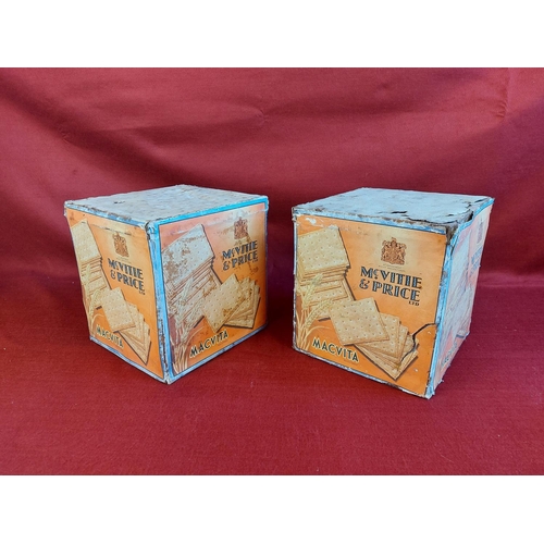 316 - Pair of Mc Vitie & Price shop advertising tins 9.5