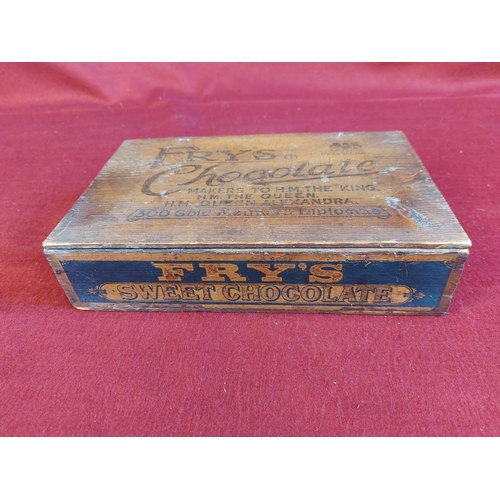 318 - Vintage Frys Chocolate wooden advertising box