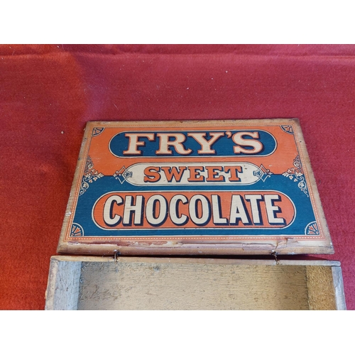 318 - Vintage Frys Chocolate wooden advertising box