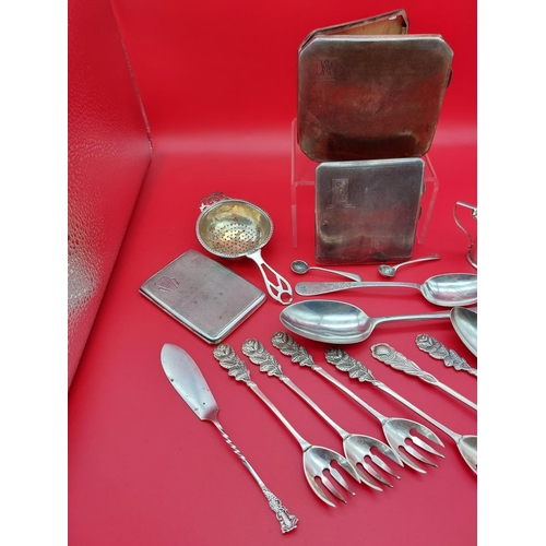 75 - Collection of silver hallmarked items. Weight 520 grams.