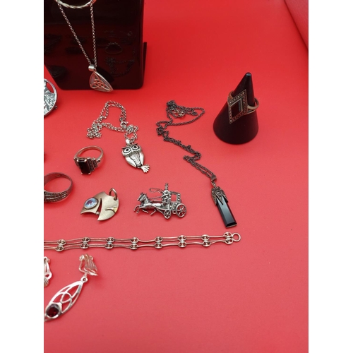 79 - Collection of mixed hallmarked silver jewellery.