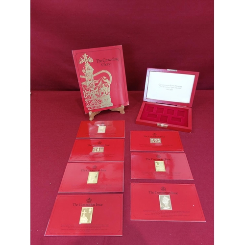 140 - Hallmark replicas 25th anniversary of coronation 7 gold on silver postage stamp 5,000 issued