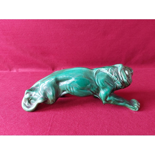 294 - Large ceramic green lion.