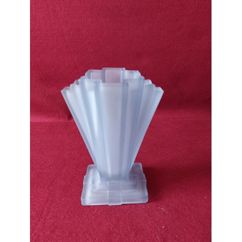 295 - Glass Art Deco style vase.